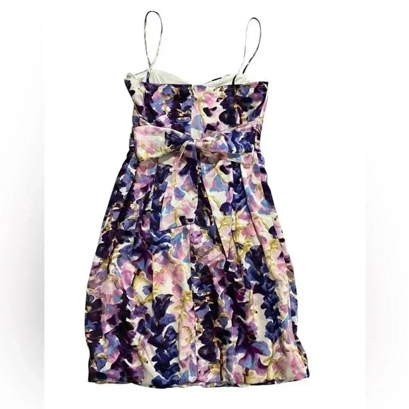 Vintage City Triangles spaghetti strap mini dress abstract floral 7/8 90’s - Picture 6 of 14